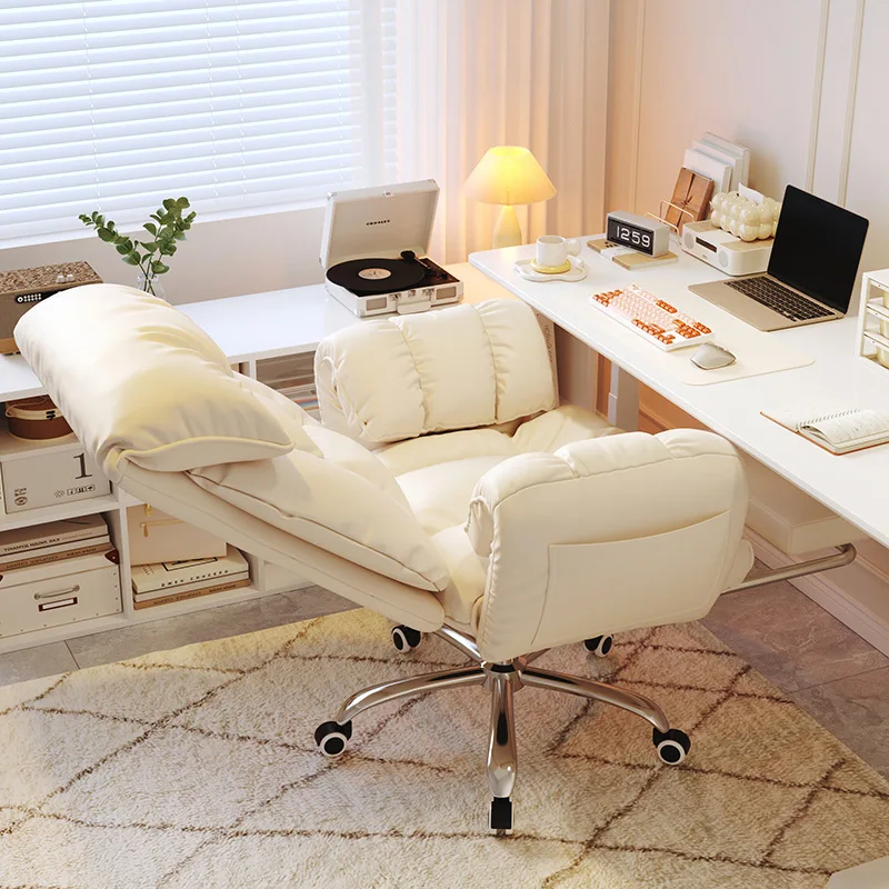 Chaise de bureau ergonomique confortable pour la maison, chaise de dortoir inclinable, chaise de jeu avec soutien lombaire, hauteur réglable, chaise de jeu pivotante