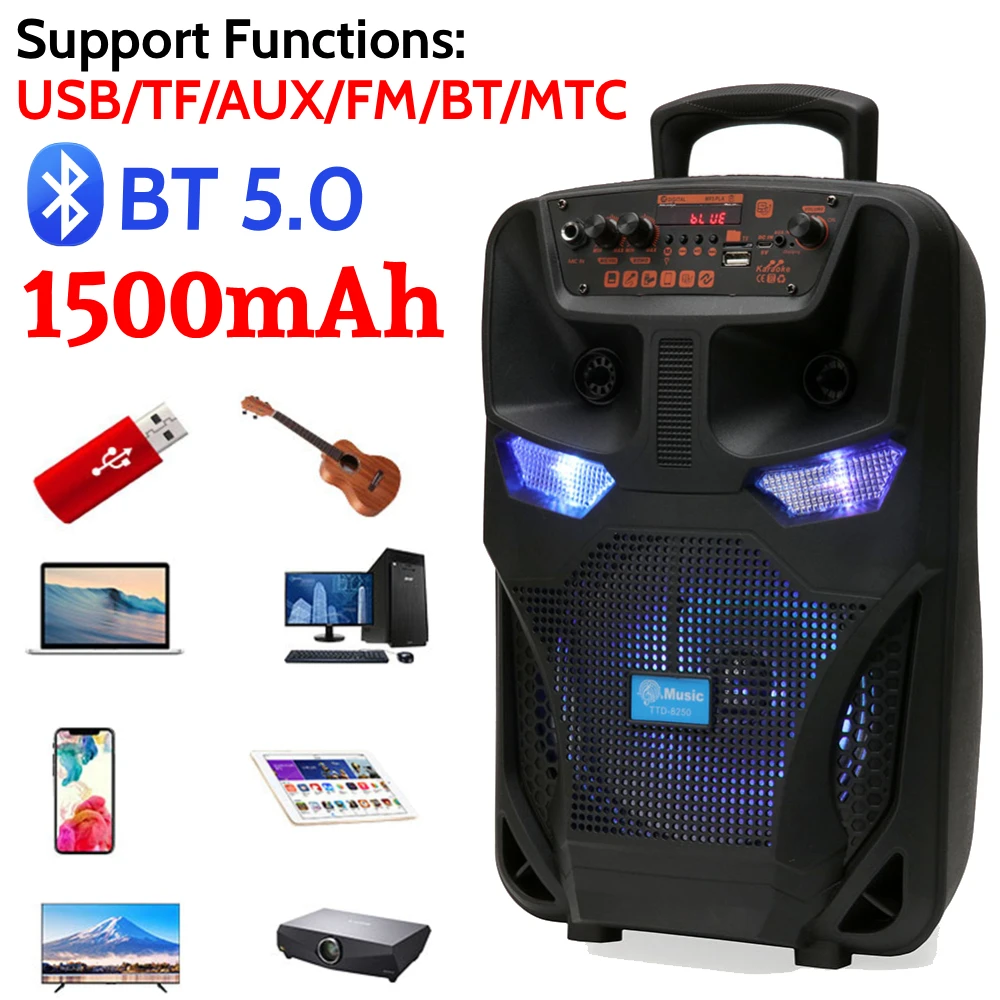 bluetooth-compatible-speaker-subwoofer-wireless-portable-speaker-stereo-speaker-with-remote-mic-fm-radio-for-outdoor