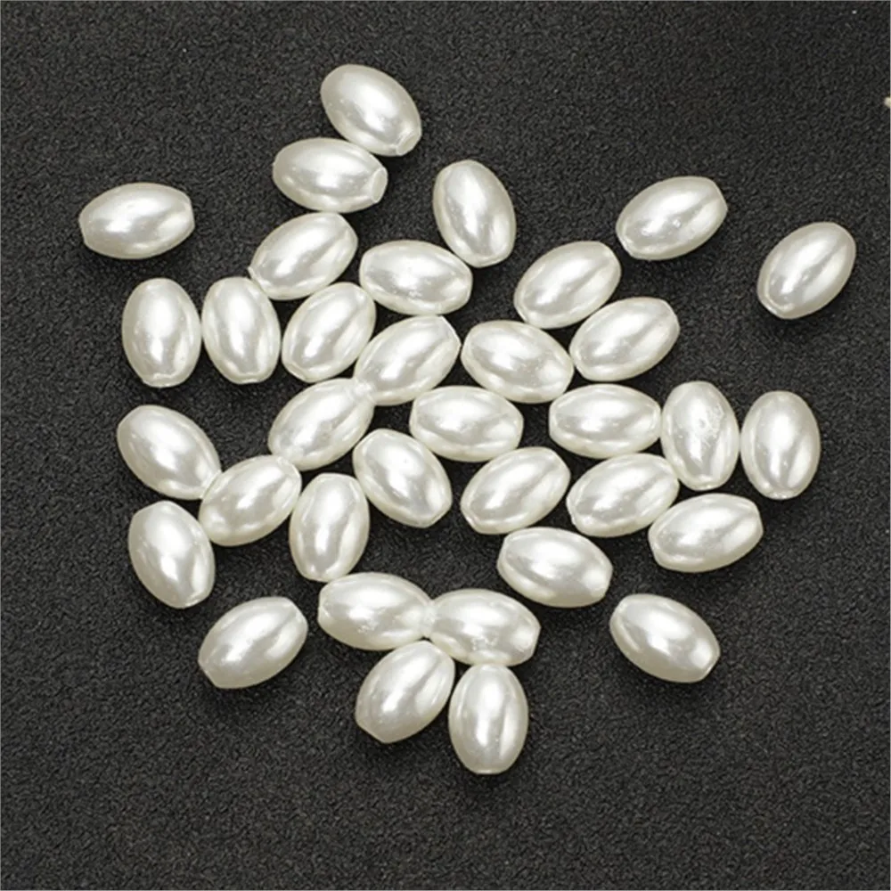 Perles Blanches en Forme de Riz de 3x6mm, 4x8mm et 6x12mm, Accessoires pour la Fabrication de Bijoux et Colliers de la raq, 200 Pièces