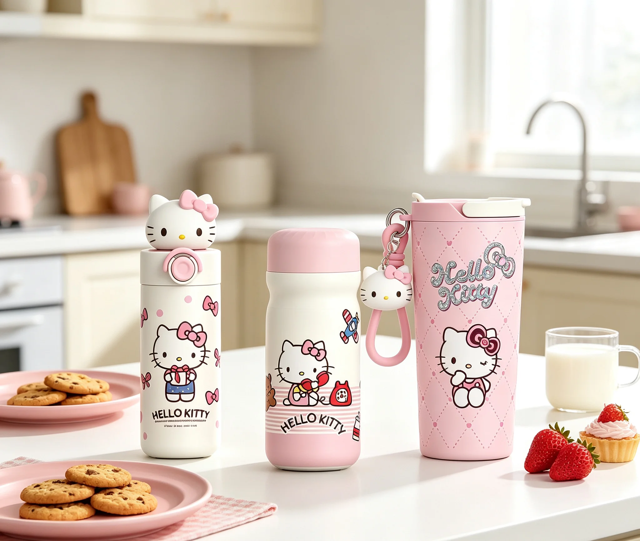 Sanrio Hello Kitty Insulated Water Bottle 316 Steel Travel Tumbler Portable Hot Cold Cup For Outdoor Sports Gym Office