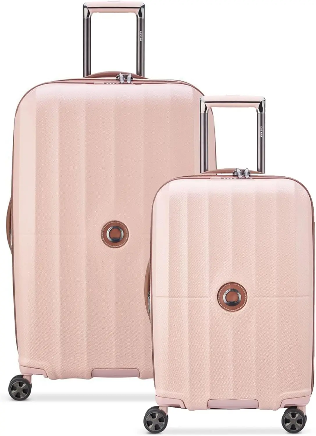 Paris St. Tropez Hardside Expandable Luggage with Spinner Wheels, Pink, 2-Piece Set (21/28)