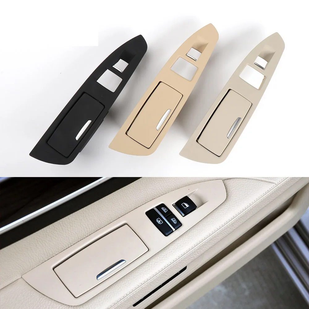 Fit For BMW 7 Series F02 Car Window Button Cover Panel Storage Box Vehicle Ashtray With Electroplating Stripe 2008-2015