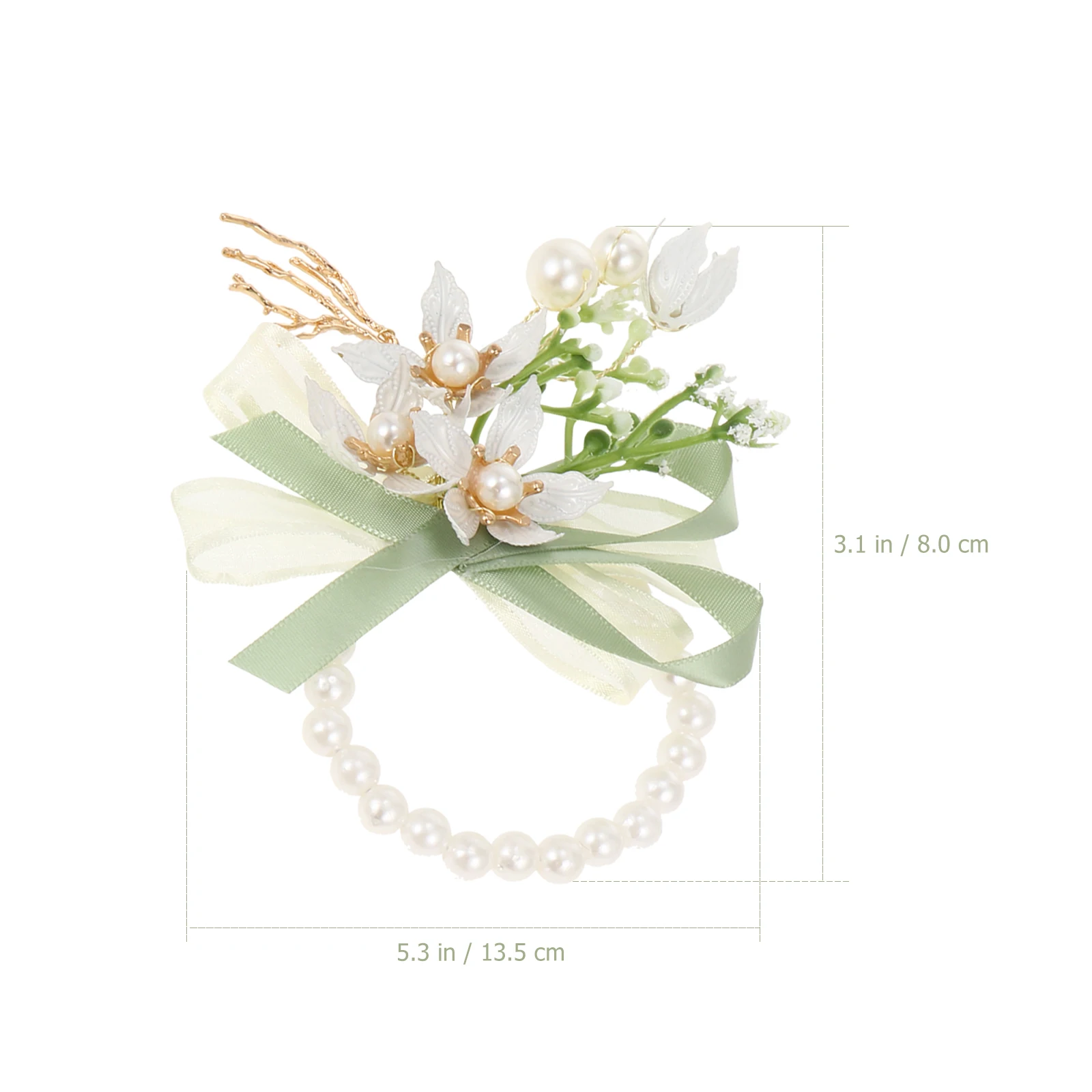 

2Pcs Flower Wristband Corsage Kit Delicate Bridegroom Boutonniere Wedding Supplies for Bridal Party Comfortable Lightweight