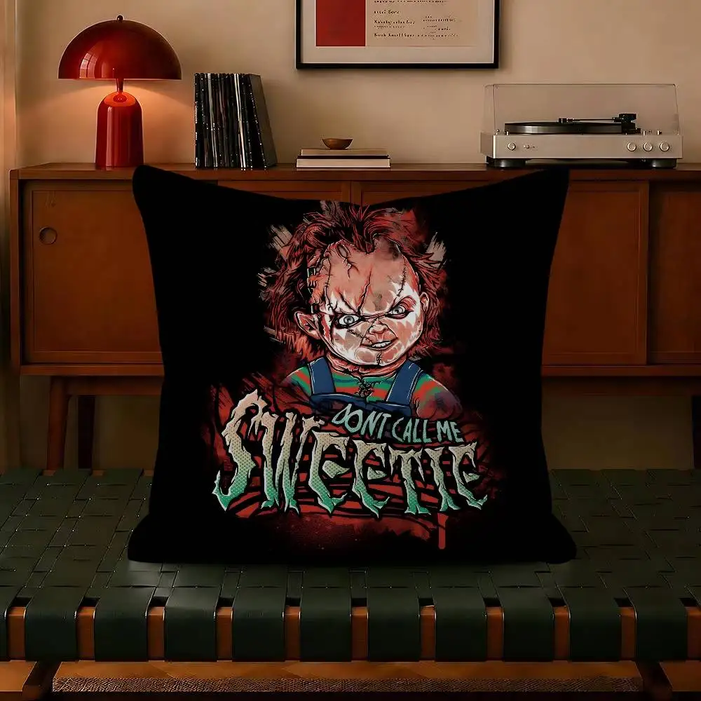 Movie c-Chucky Horror Decorative Room Aesthetics Pillow Case Home Decor Bedroom Sofa Bed Pillow Cover 45x45 view 5