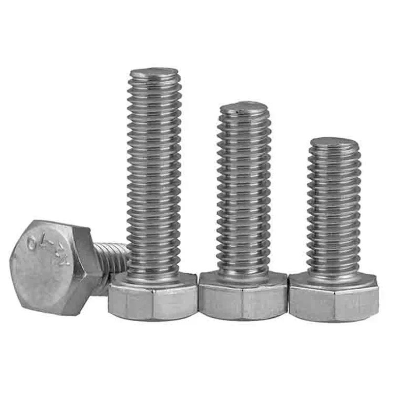 

304 Stainless Steel Metric Thread DIN933 Outside Hex Head Bolt External Hexagon Head Screw 1-20Pcs M1.6 M2 M3 M4 M5 M6-M14 A2-70