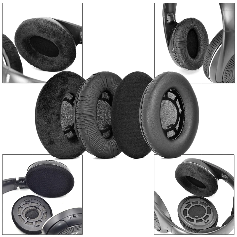 1Pair Ear Pads Pillow Cover Black Memory Foam Replacement Soft for RS110 RS100 RS115 RS120 HDR110 Headphones 896C