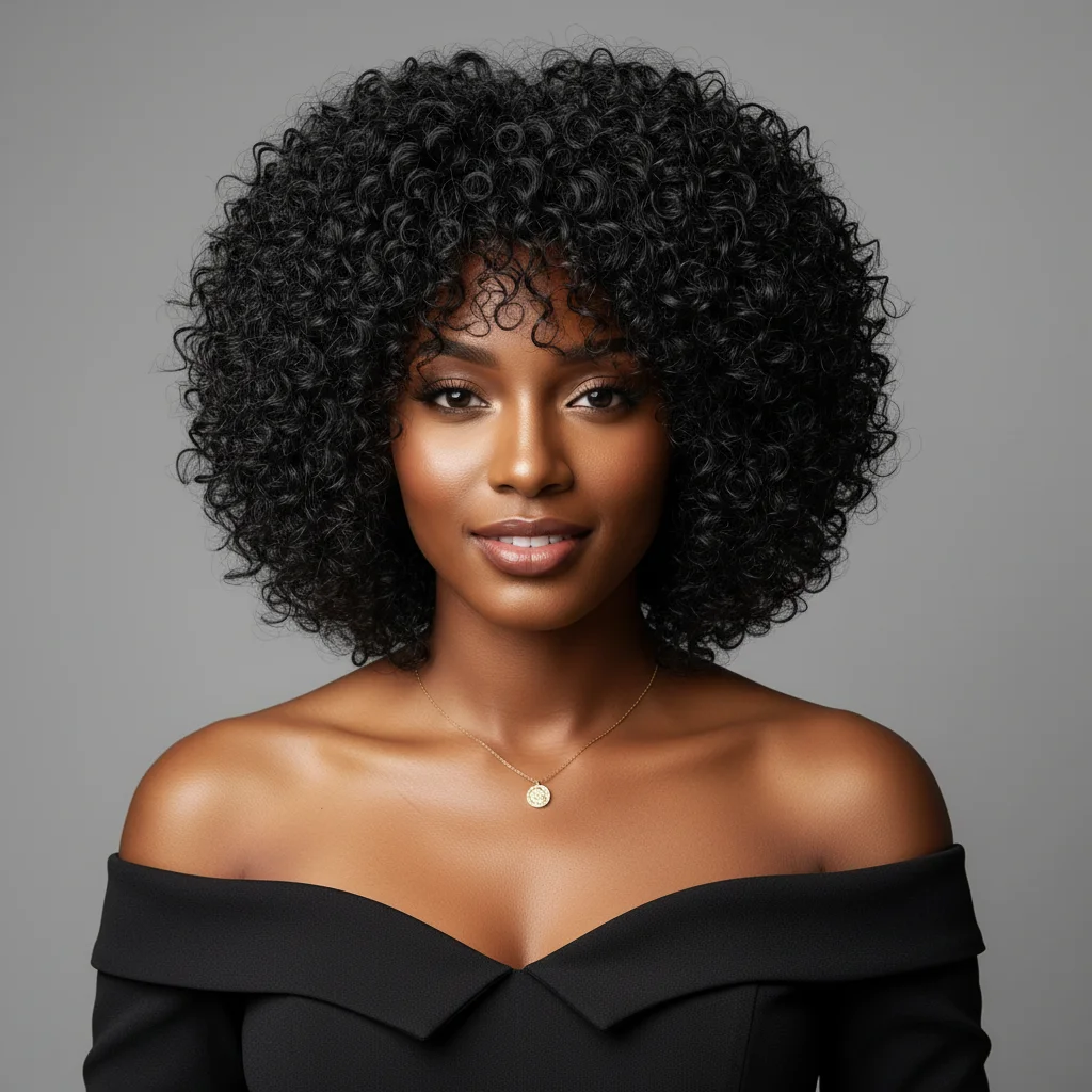 

SIMIEA Jerry Curly Короткий боб Парик из натуральных волос - 13x4 Кружева спереди 150% Плотность Натуральные вьющиеся Подходит для женщин Дополнительные размеры, Adju