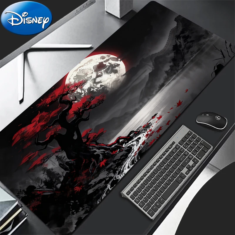 Mouse Pad 90x40cm Red and black art landscapes Large Game Gaming Speed Keyboard Rubber Lock Edge Desk Mat Office Laptop mousepad