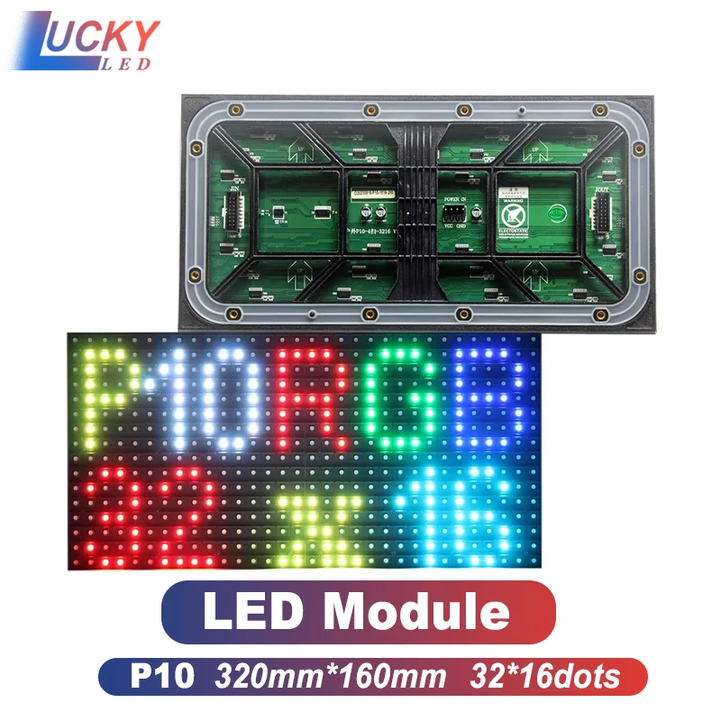 LED Digital Signage Outdoor P10 Full Colour SMD Waterproof HUB75 Module RGB Pxel Display Waterproof LED Display Screen