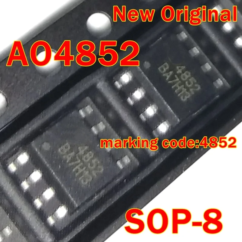 

AO4852 SOP8 Marking code:4852 New and Original N-Channel 60V (D-S) MOSFET