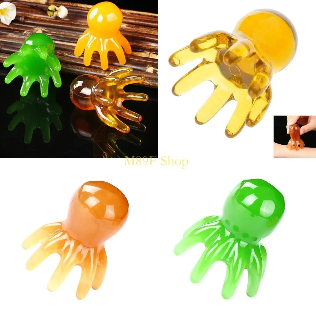 

M89F Руковолочный массажер Scalp Octopuses Head Massager Comb, Acupoints Massage Check