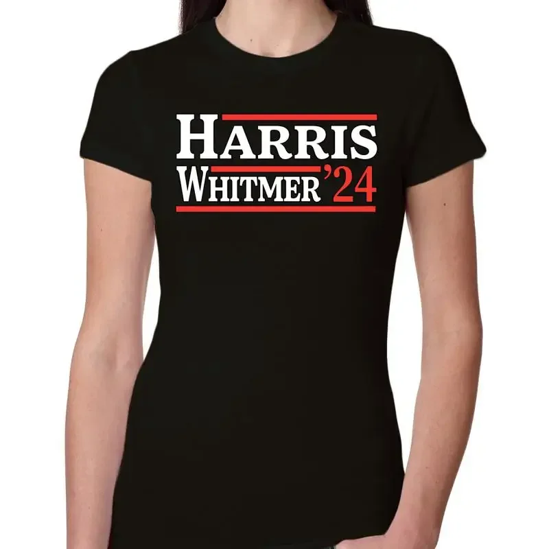 Camiseta Feminina Júnior Kamala Harris Gretchen Whitmer 2024 VP Vice-Presidente EUA