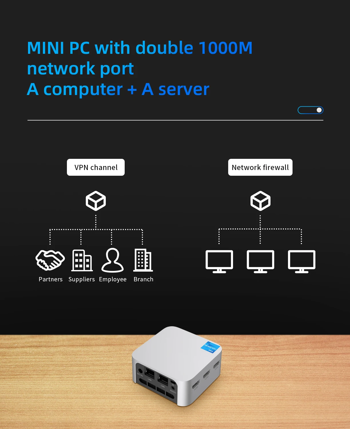 T8 Plus Mini PC Intel 12Gen Alder Lake N100 N150 Windows 11 Wifi5