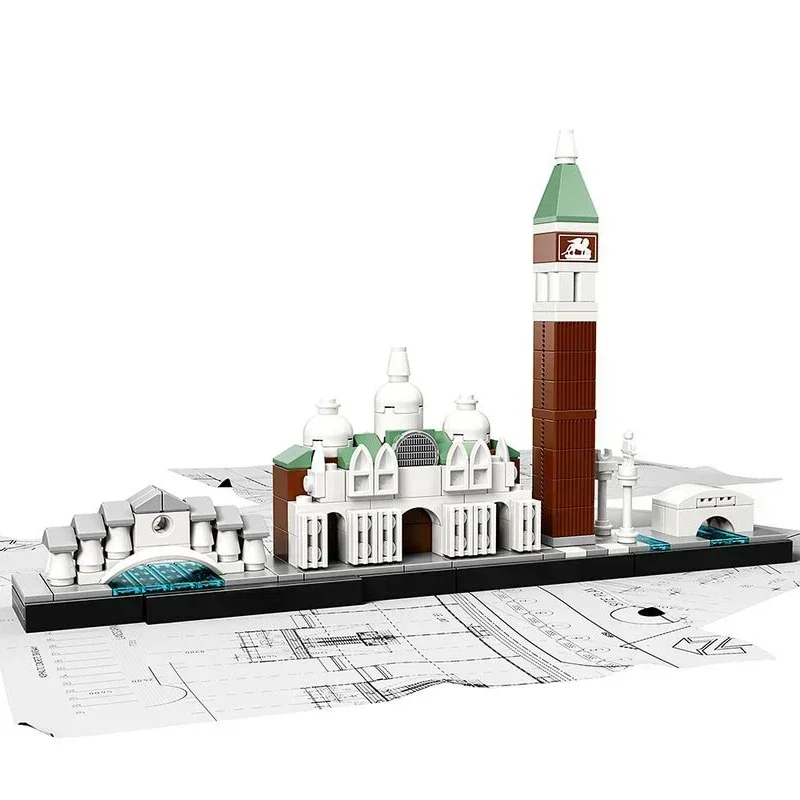 IN STOCK HOT Creative 21026 Venice 21027 Berlin Architecture Building Blocks Bricks Toys For Adults Kid Art Home Decoration Gift