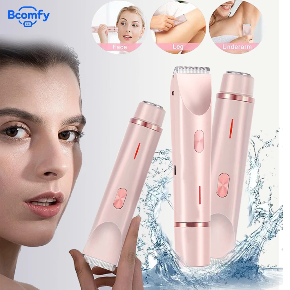 

Электробритва для женщин, безболезненный беспроводной триммер для женщин, портативный водонепроницаемый женский эпилятор для волос на теле, лица