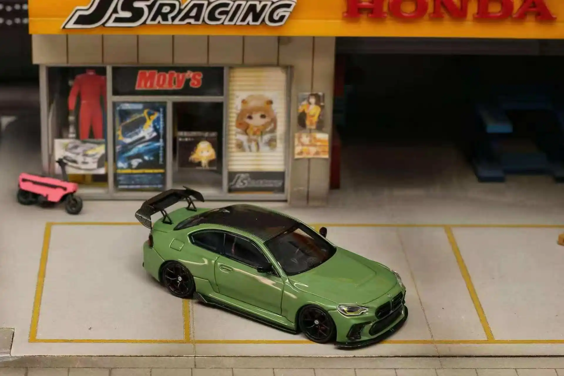 SW1:64 G87 M2 ADRO Modified Version Pearl White Olive Green Alloy