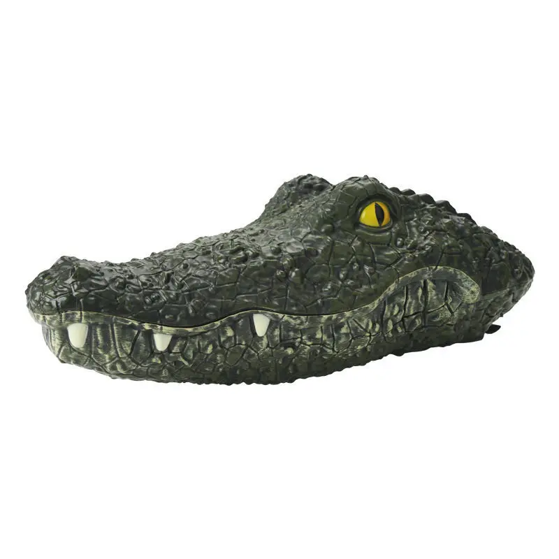 Rc cabeça de crocodilo barco 2.4gremote controle navio brinquedo simulação piada jacaré chamariz brinquedos elétricos água spoof brinquedos presente natal