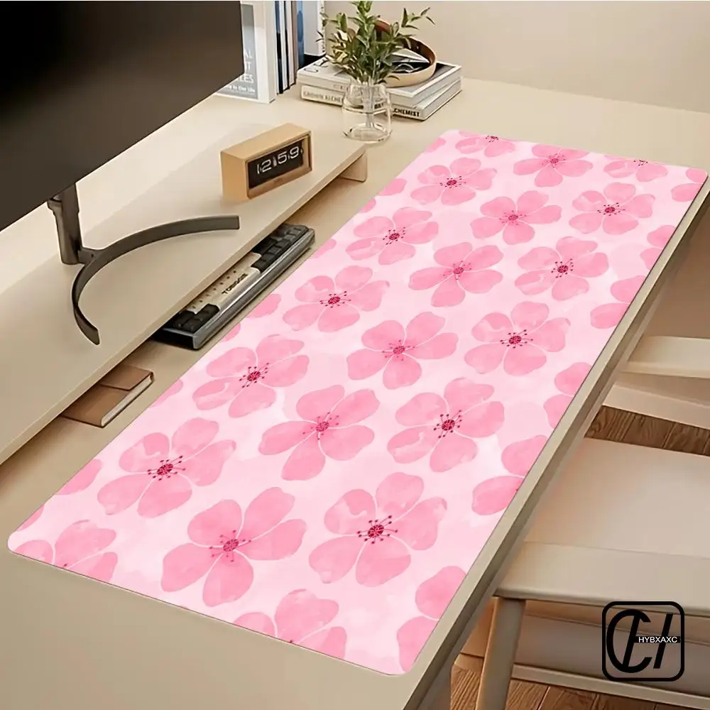 Beautiful Sakura Pink Pretty Mouse Pad Large Keyboard Mouse Desk Pad Non-Slip Rubber Gaming Mouse Pad Laptop Mouse Desk Mat XAXC