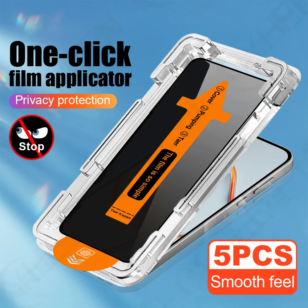 

5Pcs Glass smartphone Privacy Protective Film for Samsung S26 S25 Edge Tempered Glass S24 S23FE Phone Screen Protector S22 S21