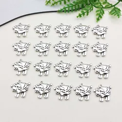 10/20 Antique Silvery Sheep Charm Alloy Cartoon Animal Pendants For DIY Jewelry Making Findings Craft Accessories