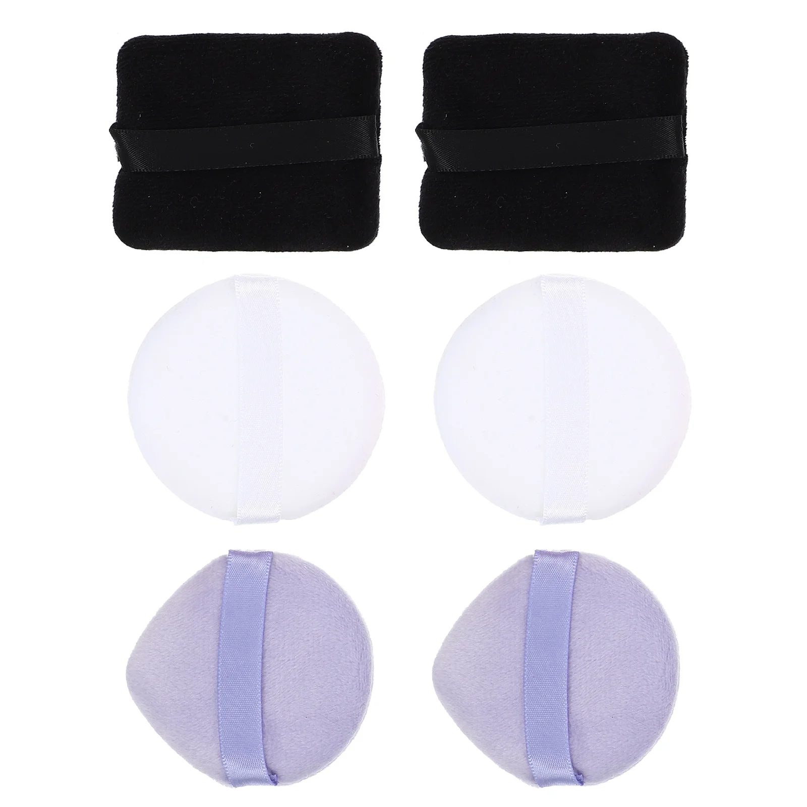 Conjunto de 6 peças de esponjas faciais, almofadas de maquiagem práticas e duráveis para pó solto, fáceis de limpar e usar como lindos presentes para amigos