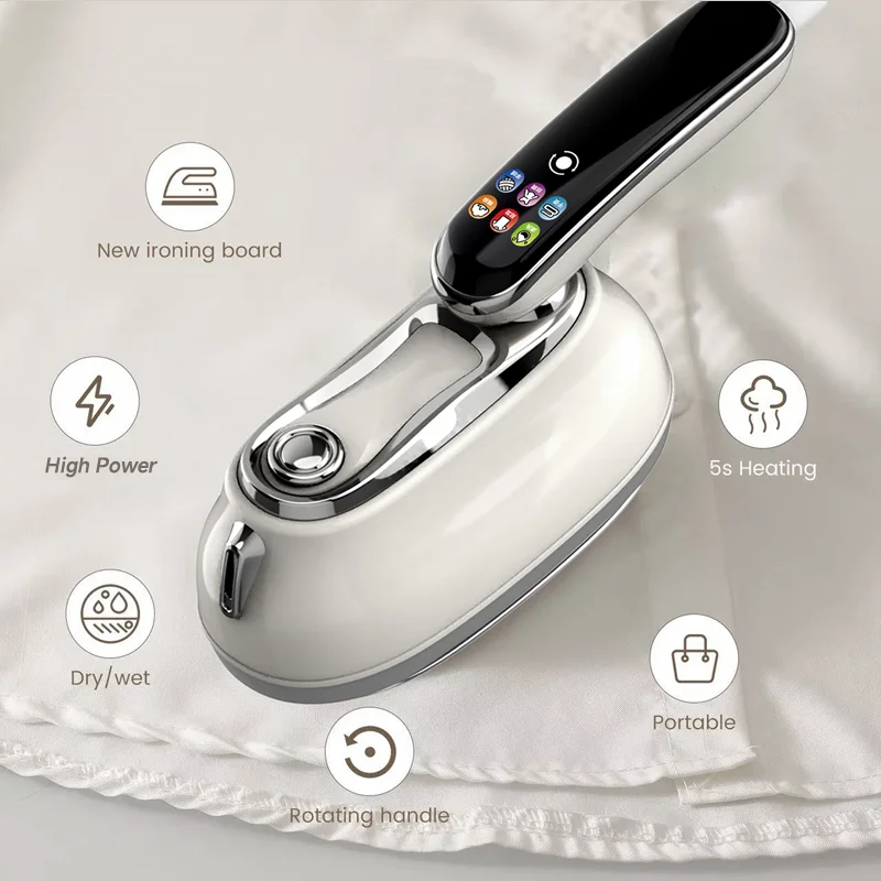 Plancha de vapor vertical de mano para ropa, plancha de maquillaje para ropa, mini máquina de planchar portátil, vaporizador de prendas de viaje
