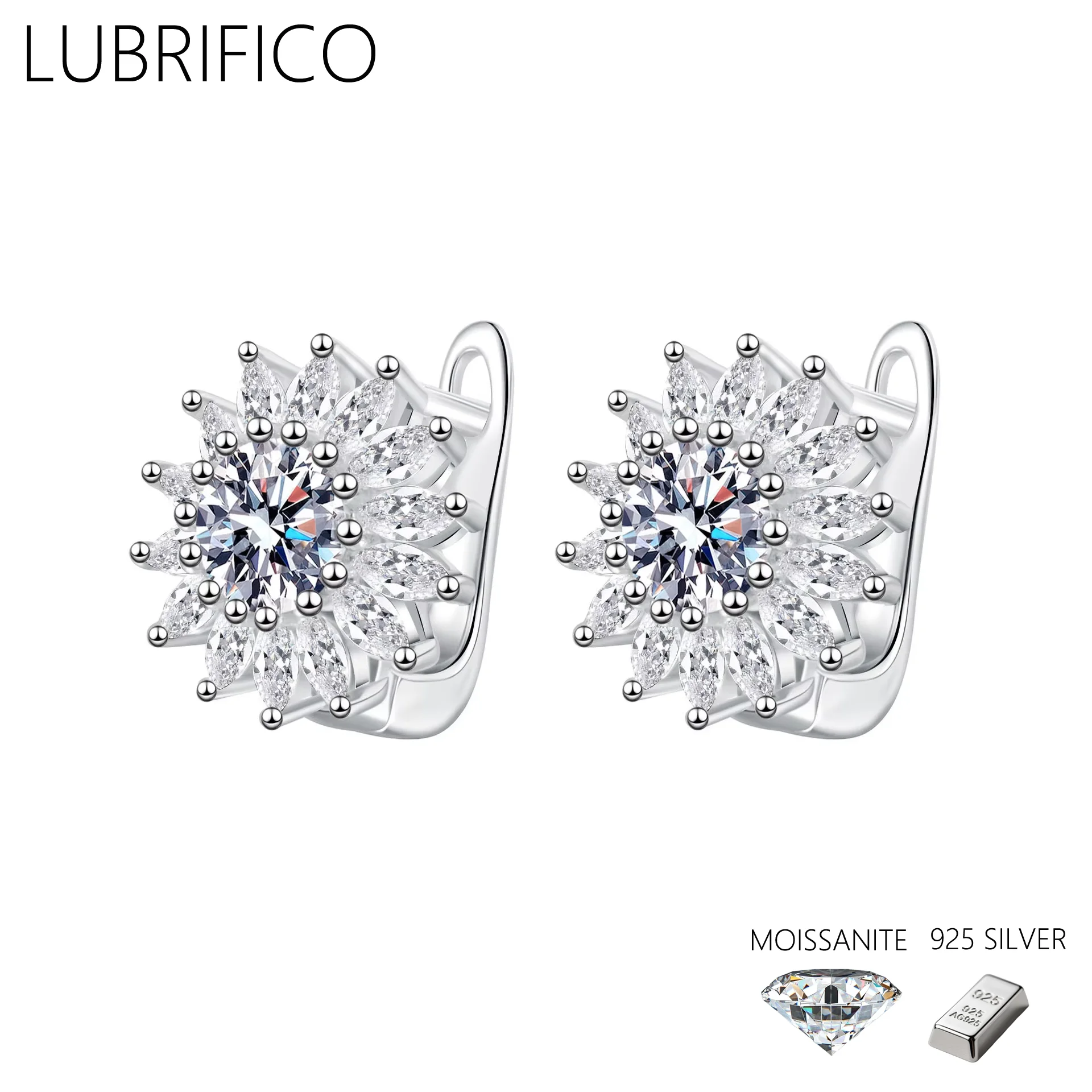 

1.0 Ct Moissanite Maple Leaf Shape Studs Earrings 925 Sterling Silver Lab Diamond Earring For Women Fine Jewelry Wedding Party