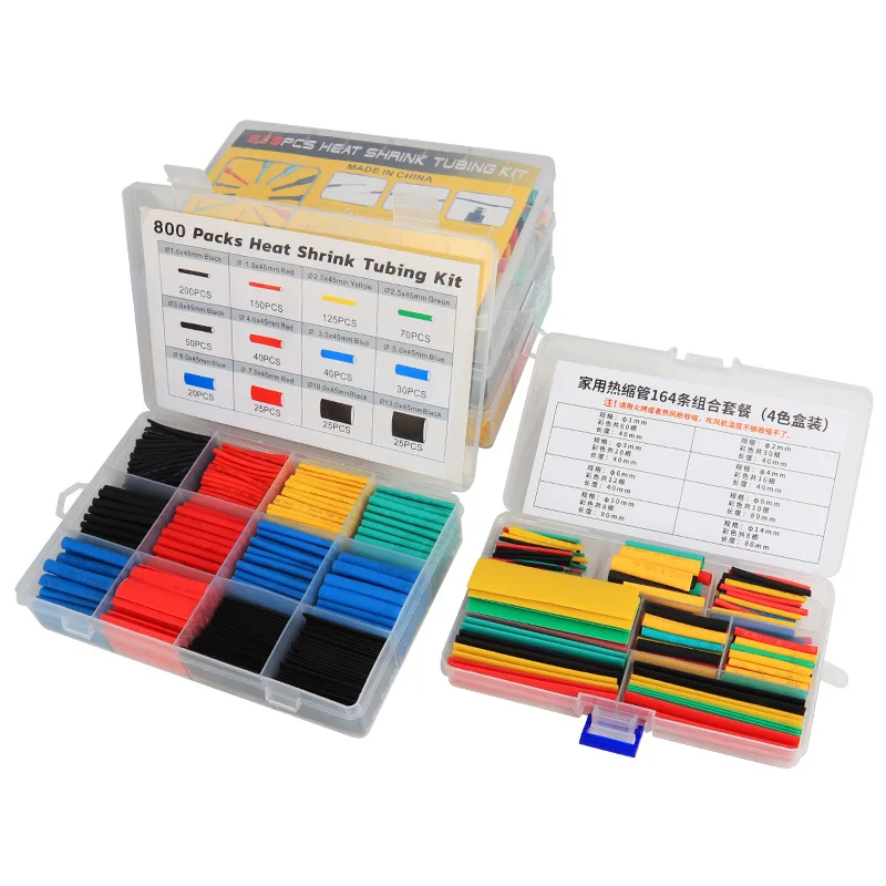 Heat-shrink Tubing Thermoresistant Tube Heat Shrink Wrapping Kit Electrical Connection Wire Cable Insulation Sleeving