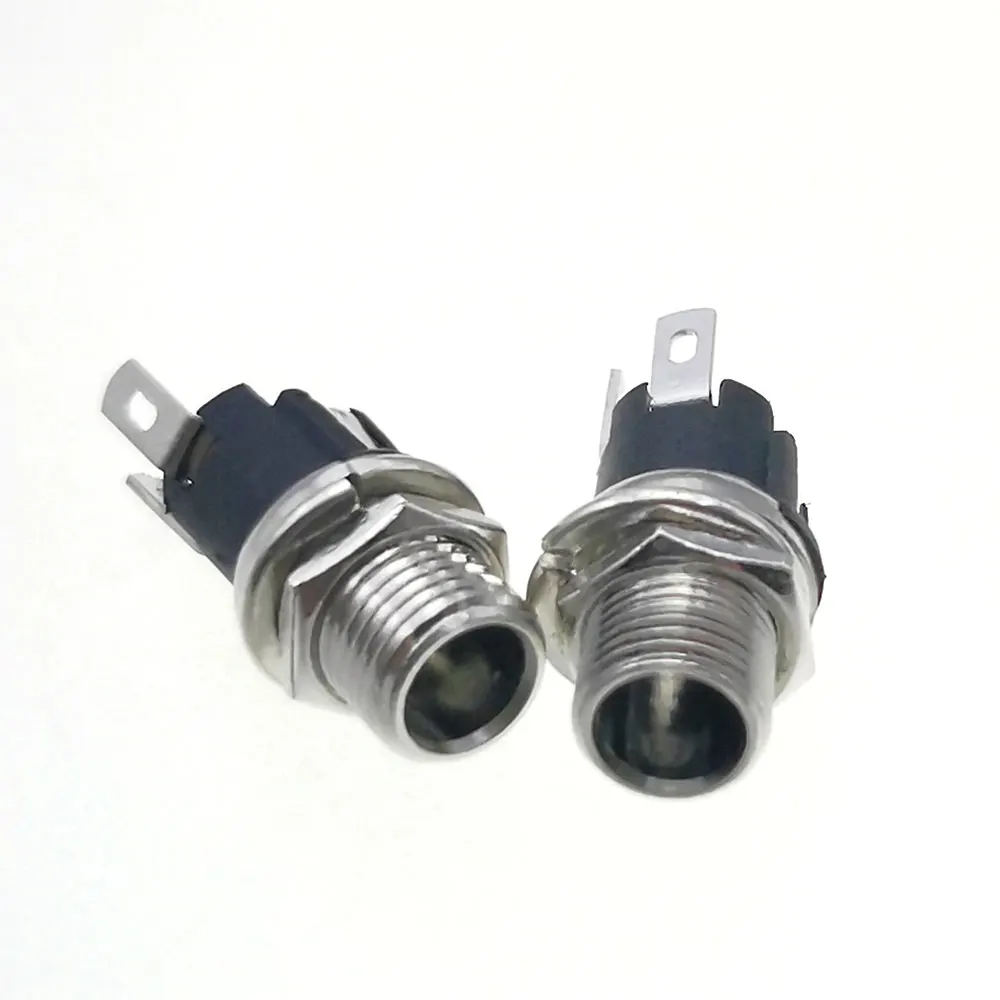 10Pcs 5.5x2.1/5.5x2.5mm Lockable DC Power Plug Male Female Socket with Screw Nut Locking Connector