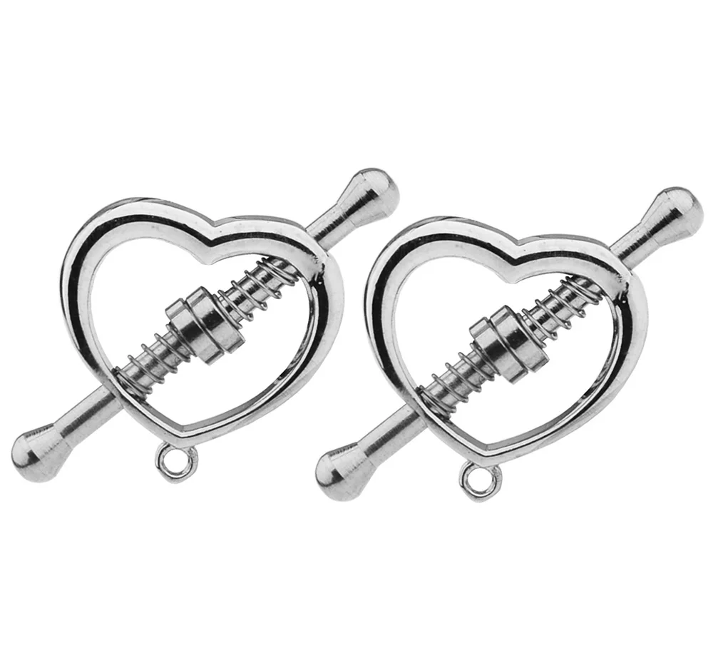 Metal Nipple Clamps Clips Stimulator Steel Nipple Breast Clamps Spring Pull Slave Bondage Flirting Women Sex Toy For Female