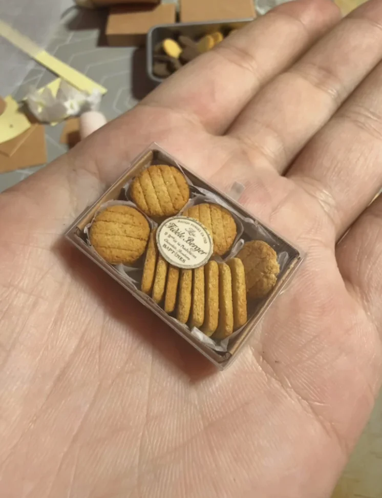 Hot Sale 1:6 Miniature Bakery Gift Set, Handmade Pizza Cookie Bread Matcha Box, Dollhouse Kitchen Pretend Play Dessert Decor