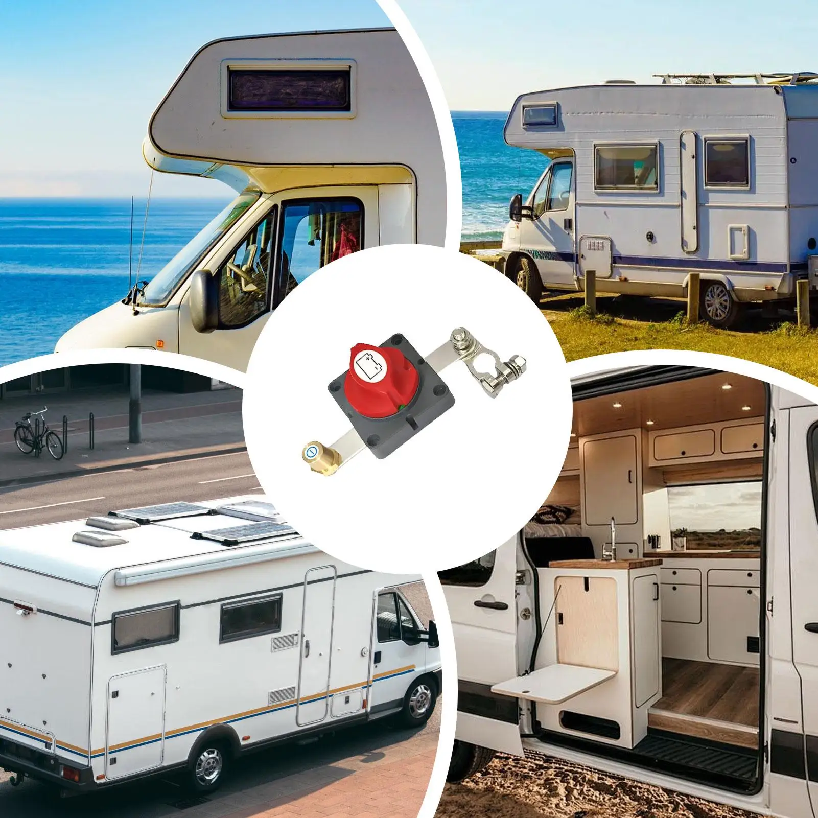 Car Battery Switches Replacement Isolator Portable Battery Saver Automotive Replacement For RV Car Motorcycle Boat Caravan Yacht