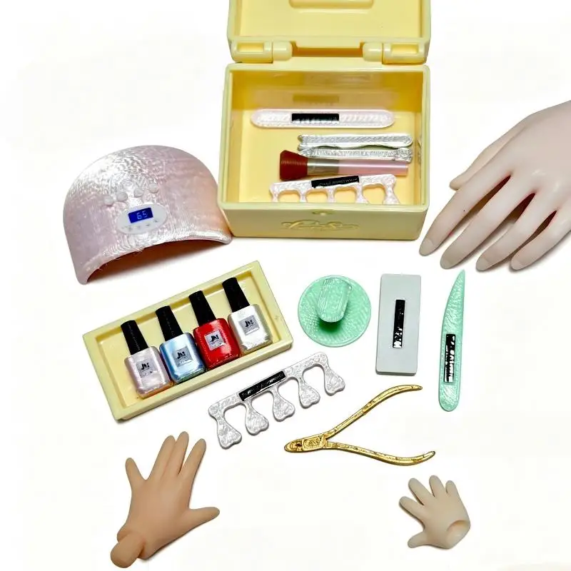 【M】Mini Dollhouse Manicure Tool Set Accessories Perfect For Pretend Play Doll House Decoration Collection