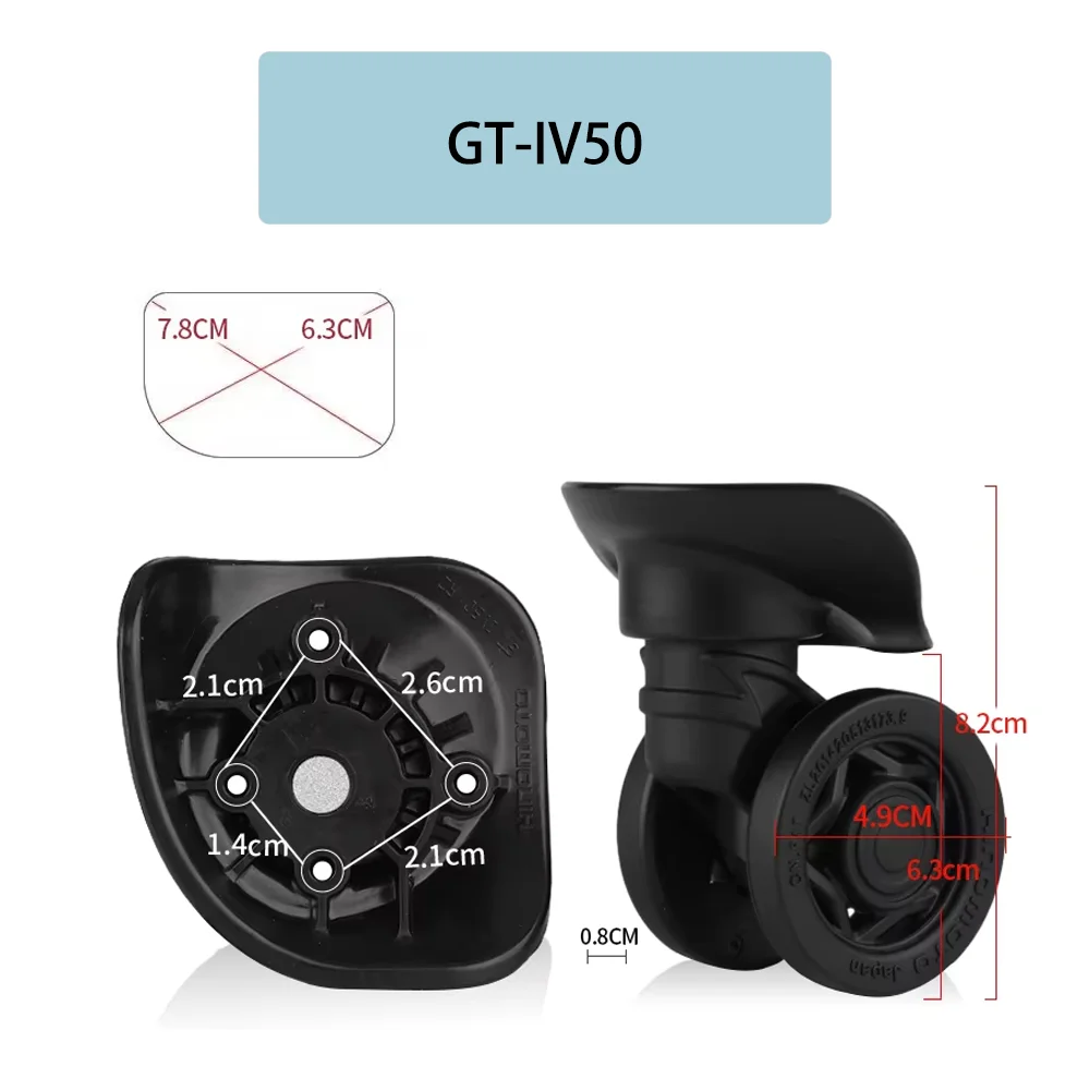 For HINOMOTO GT-IV50 Durable Universal Replacement Luggage Spinner Caster Wheels Repair Kit For Suitcase Bag with Silent Bearing