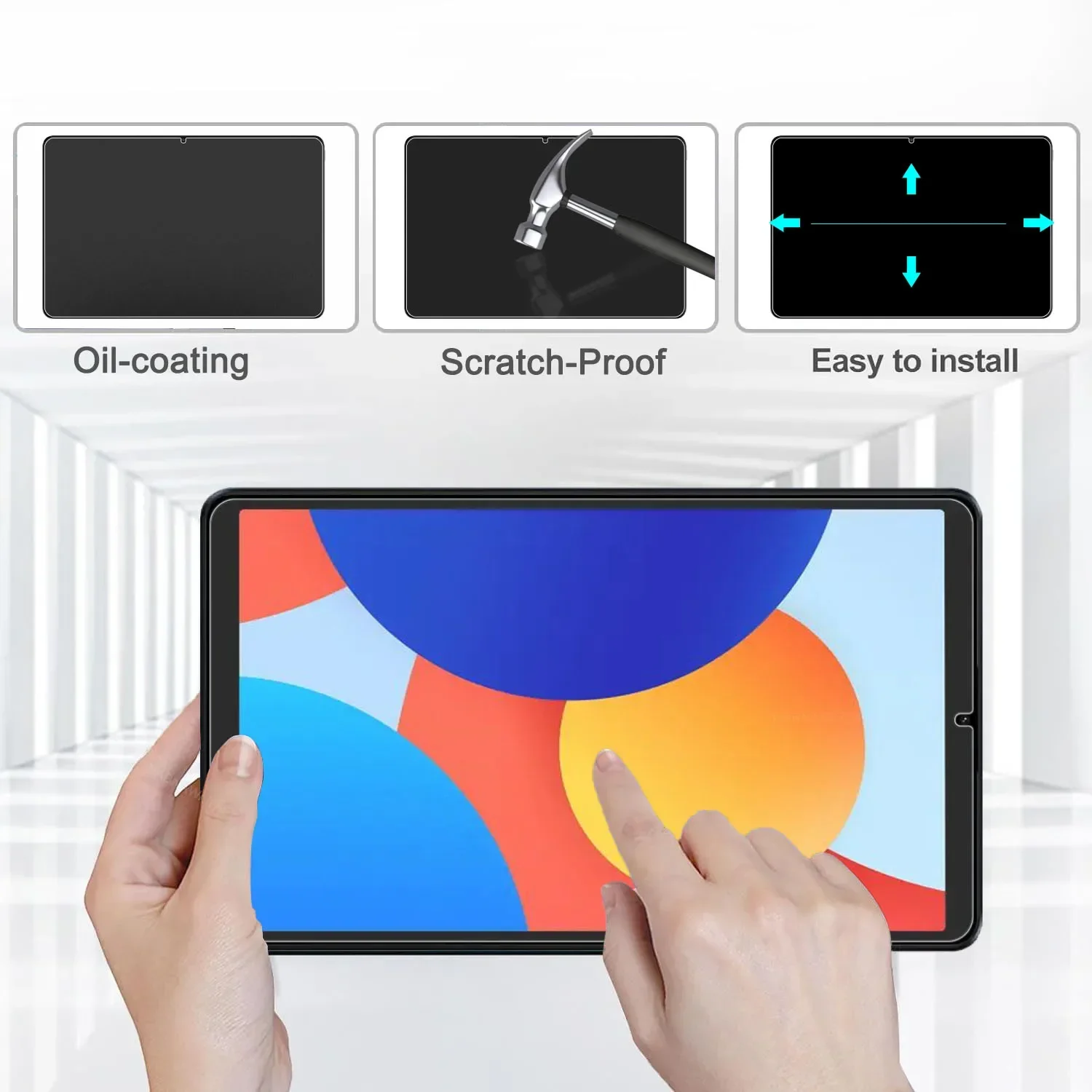 Ультрапрозрачная защитная пленка для экрана HD, жесткая пленка, устойчивая к царапинам закаленное стекло для Xiaomi Redmi Pad SE 8,7-дюймовый 4G Wi-Fi дисплей