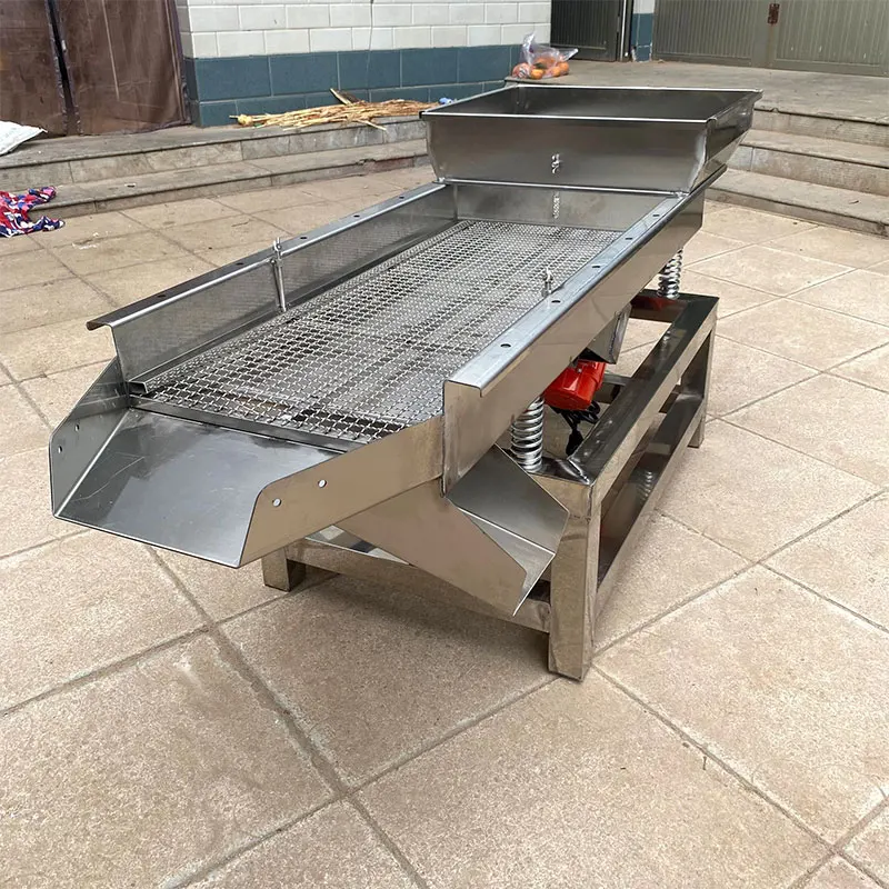 Stainless Steel Electric Food Sieve Linear Vibrating Machine Large Particle Material Sieving Machine