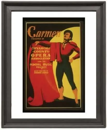 Framed Poster Carmen ad Matador Picture Frame 16x12 inches Photo Paper Print