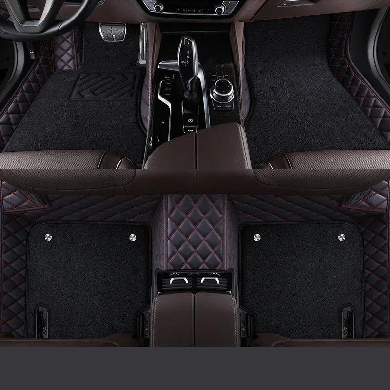 Customized Leather Car Interior Accessories Fully Surround The Car Floor Mat Waterproof Non-slip For BMW For Camry Cars