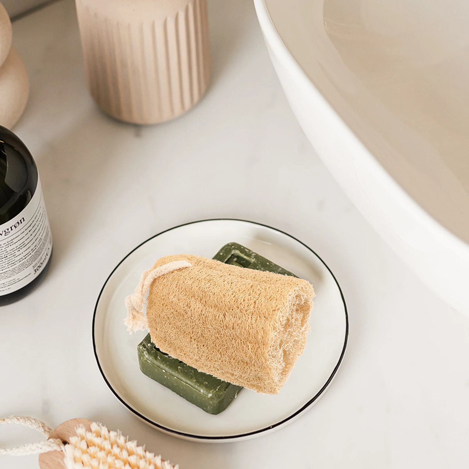 

2Pcs Loofah Washing Sponges Natural Dishwashing Sponge for Kitchen Strong Water Absorption Non Odor Retaining Multipurpose