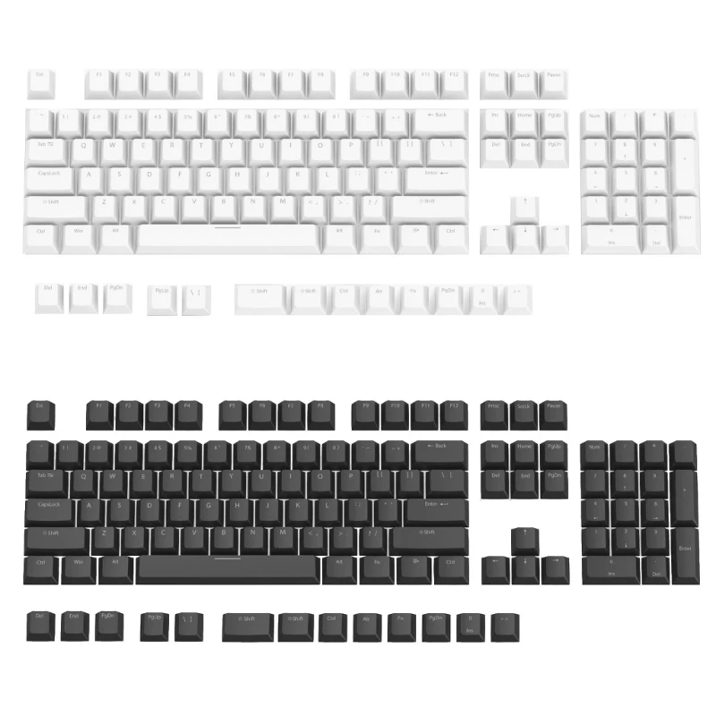 G6DD ABS 117Key Keycaps High Light Transmission Suitable Dark Environment Use