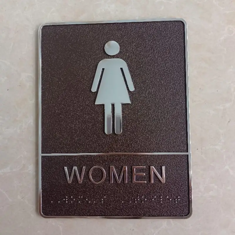 Office Mall Removable Sticker Self-adhesive Bathroom Sign Restroom Door Sign Men Women Restroom Sign Board Washroom Sign Mark