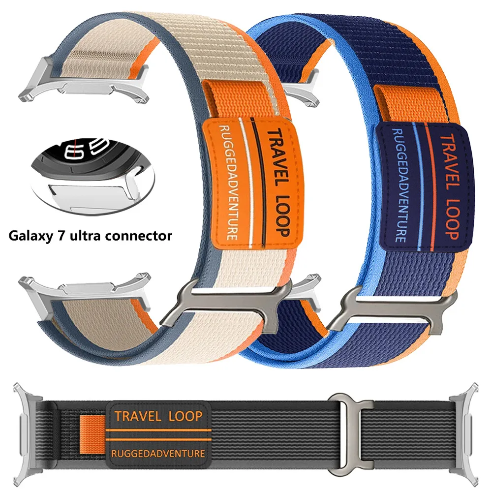 Nylon-Schlaufenarmband für Samsung Galaxy Watch Ultra2 2026 Reise-Schlaufenband Herren Sportarmband für Galaxy Ultra 47mm Nahtloses Armband Correa – Detail 3