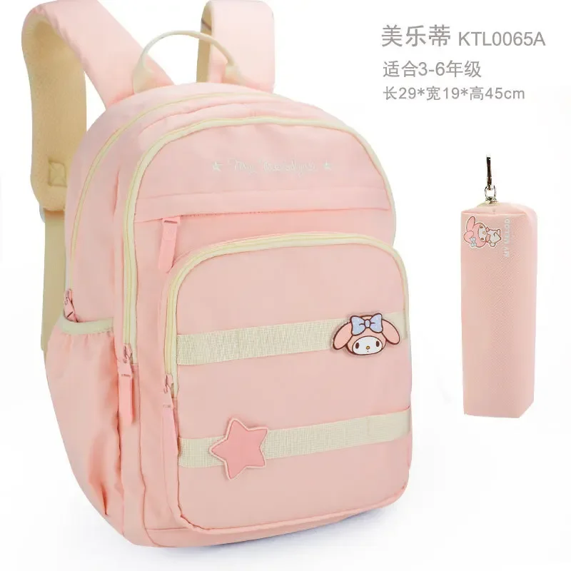 Sanrio New Melody Cute Cartoon Spine Protection Lightweight and Large Capacity Clow M Backpack