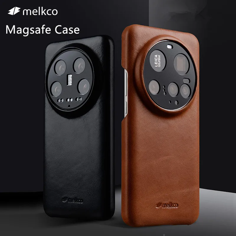 

Melkco Genuine Oil Wax Leather Magsafe Case for Xiaomi 15 Ultra Mi15Ultra Natural Vintage Magnetic Wireless Charging Phone Cover