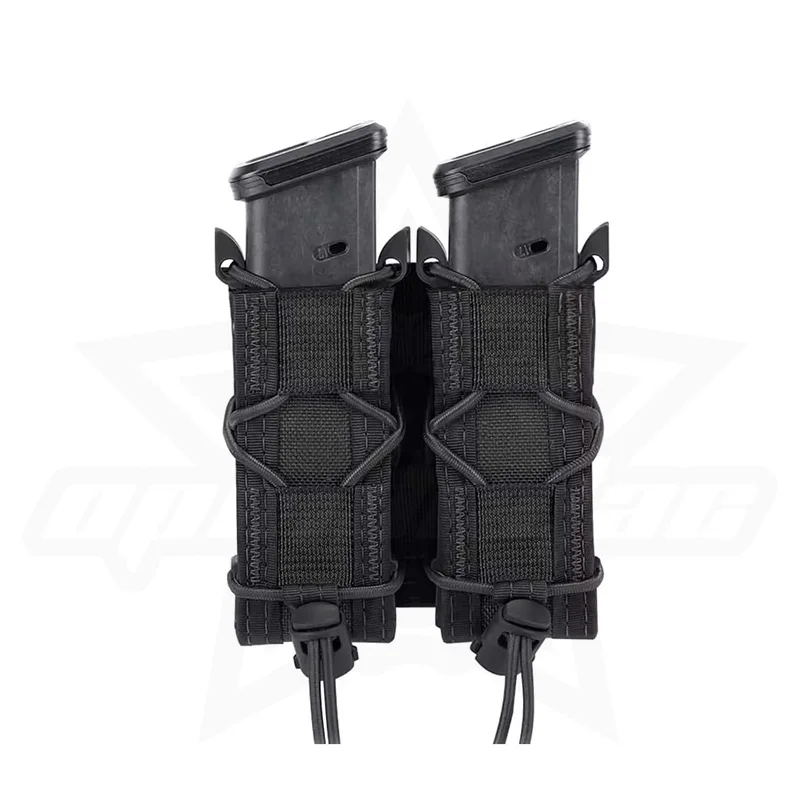 OPHIDIAN Bolsa para revistas de 9 mm Doble Triple Bolsa para revistas Molle Bolsa para revistas abierta Adecuada para Glock 17 19