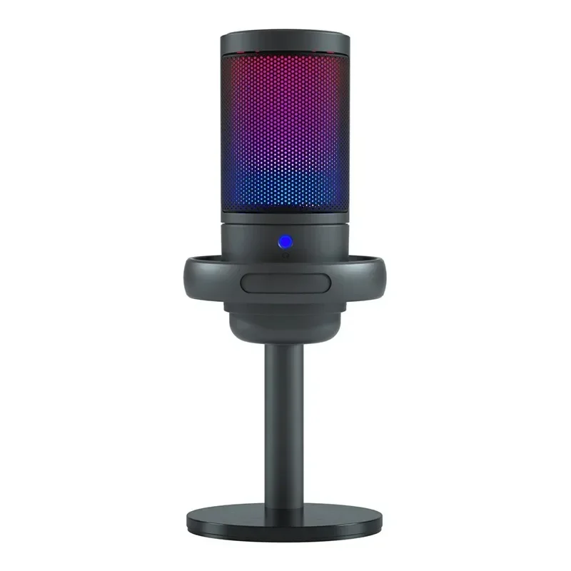 

Professional USB Studio Microphone for Voice Recording PC Streaming Output and Touch-Mute Button RGB Microphone Singing Gaming