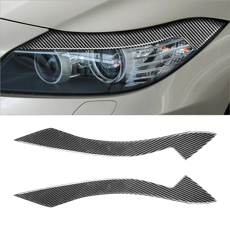 

For BMW Z4 E89 2009-2015 Accessories Carbon Fiber Car Headlight Eyebrow Sticker Cover