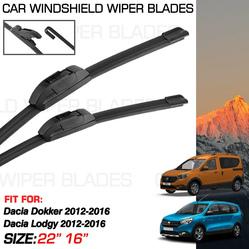 

Car Wiper Blades For Dacia Dokker Dacia Lodgy Renault Kangoo Renault Dokker 2012-2016 2015 2014 2013 Accessorie Blades Brushes