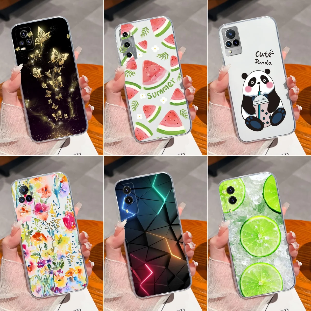 For Vivo V20 V20 SE V21 V21E 4G 5G Case Summer Lemon Clear TPU Soft Silicone Phone Cover For VivoV21 E 5G V 20 Coque V20Se Funda