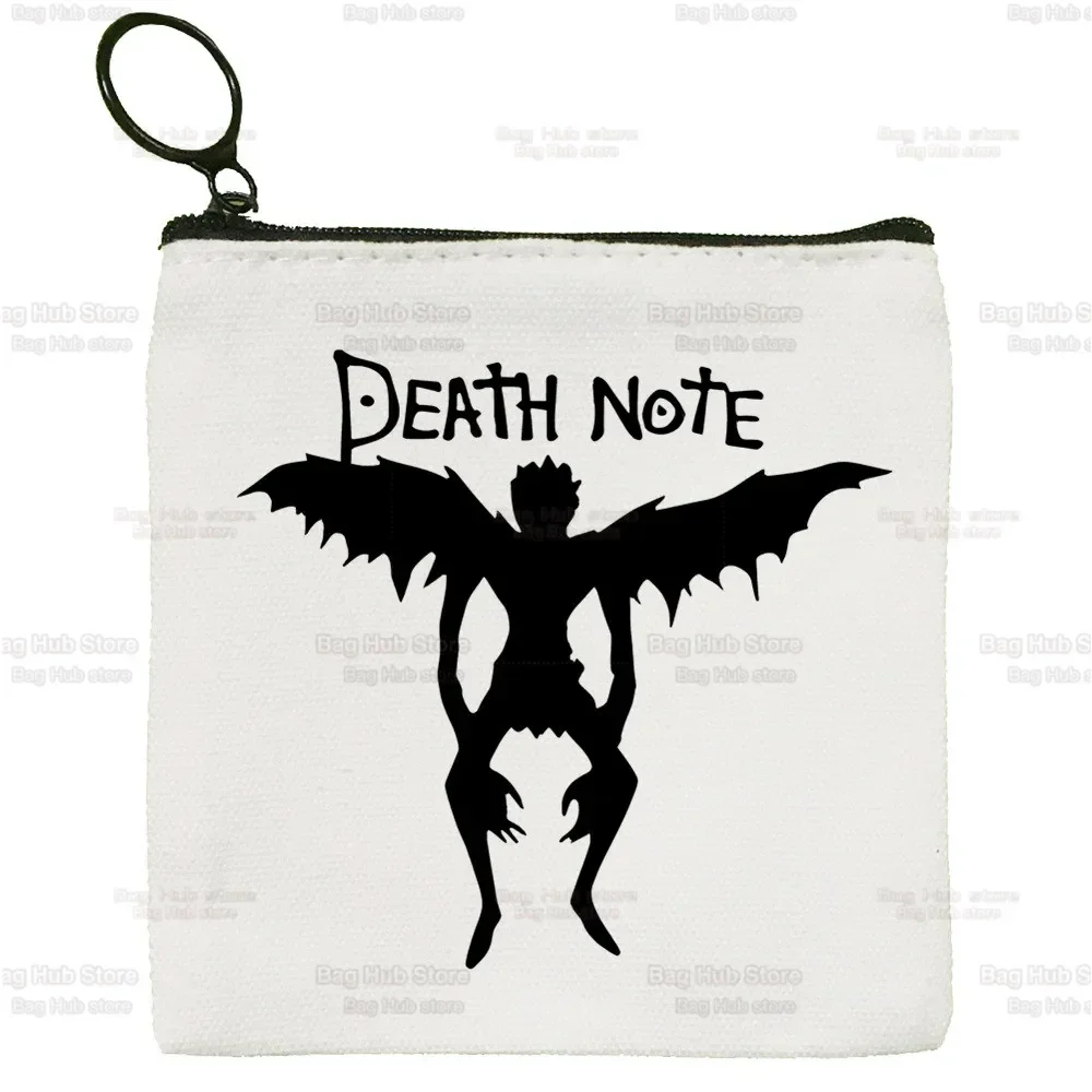 Death Note Canvas Coin Purse Anime L Ryuk Storage Pouch Canvas Bag New Ryuuku Animation Collectable Coin Bag Key Coin Purse